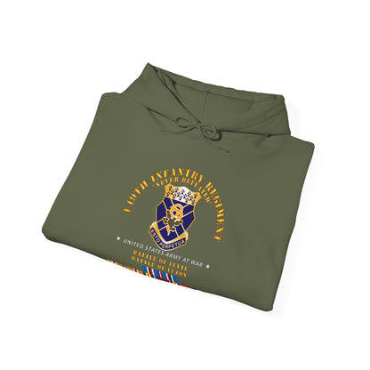Unisex Heavy Blend™ Hooded Sweatshirt - Army -  149th Infantry Regiment - Battle of Leyet-Luzon - COA - WWII PAC SVC X 300