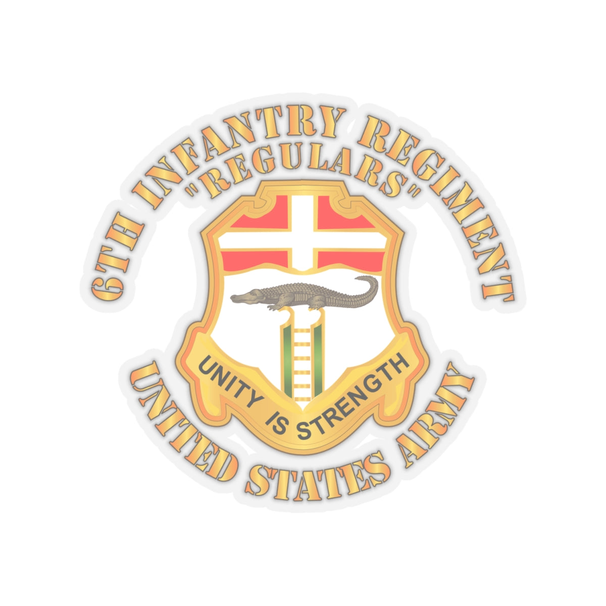 Kiss-Cut Stickers - Army - 6th Infantry Regiment - Regulars