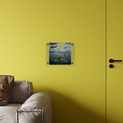 Acrylic Wall Art Panel - British and German aircraft during the Battle of Britain