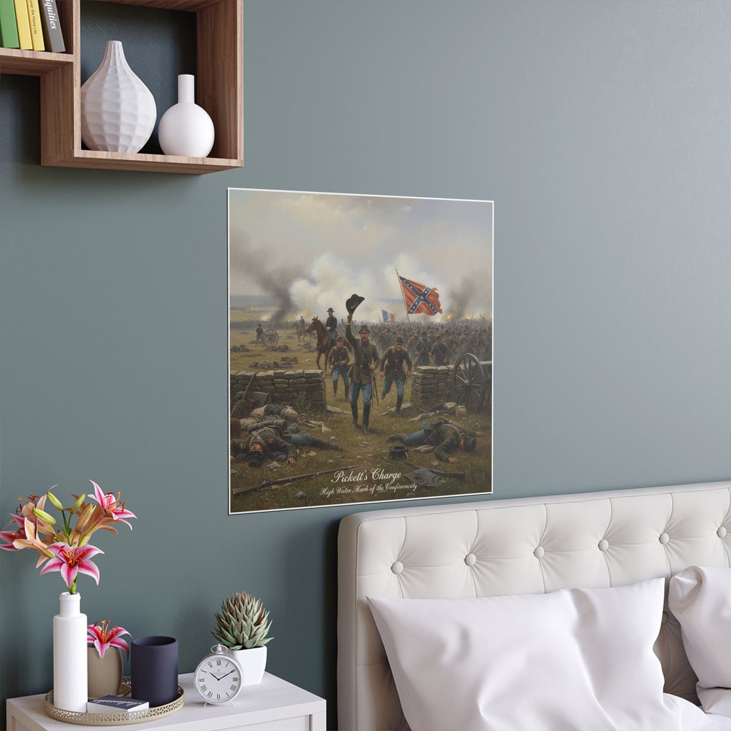 Indoor and Outdoor Silk Posters - Picketts Charge with Hat