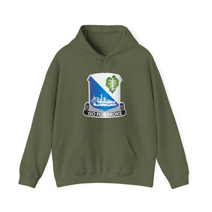 Unisex Heavy Blend™ Hooded Sweatshirt -  Army - 100th Infantry Battalion - DUI wo Txt X 300