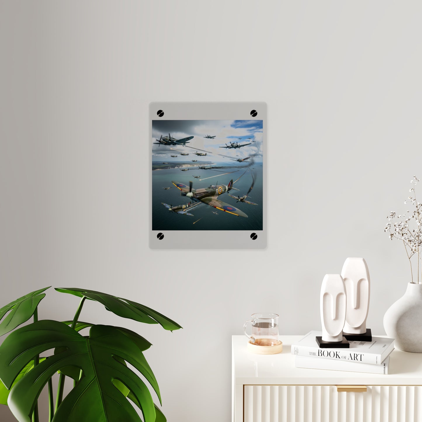 Acrylic Wall Art Panel - British and German aircraft during the Battle of Britain