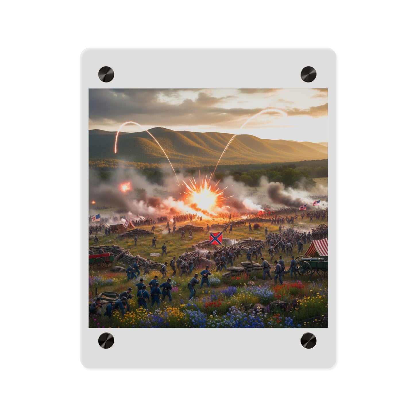 Acrylic Wall Art Panel - US Civil War Battle - Battle of Kennesaw Mountain Georgia