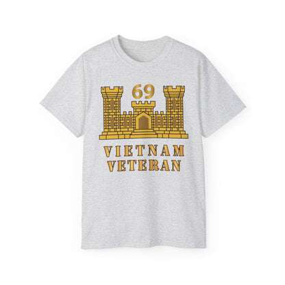 Unisex Ultra Cotton Tee - Army - 69th Engineer Battalion - ENG Branch - Vietnam Veteran X 300