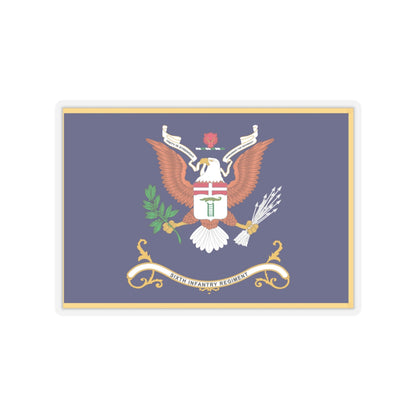Kiss-Cut Stickers - Army - Regimental Colors - 6th Infantry Regiment  - UNITY IS STRENGTH - Flag w Fringe X 300