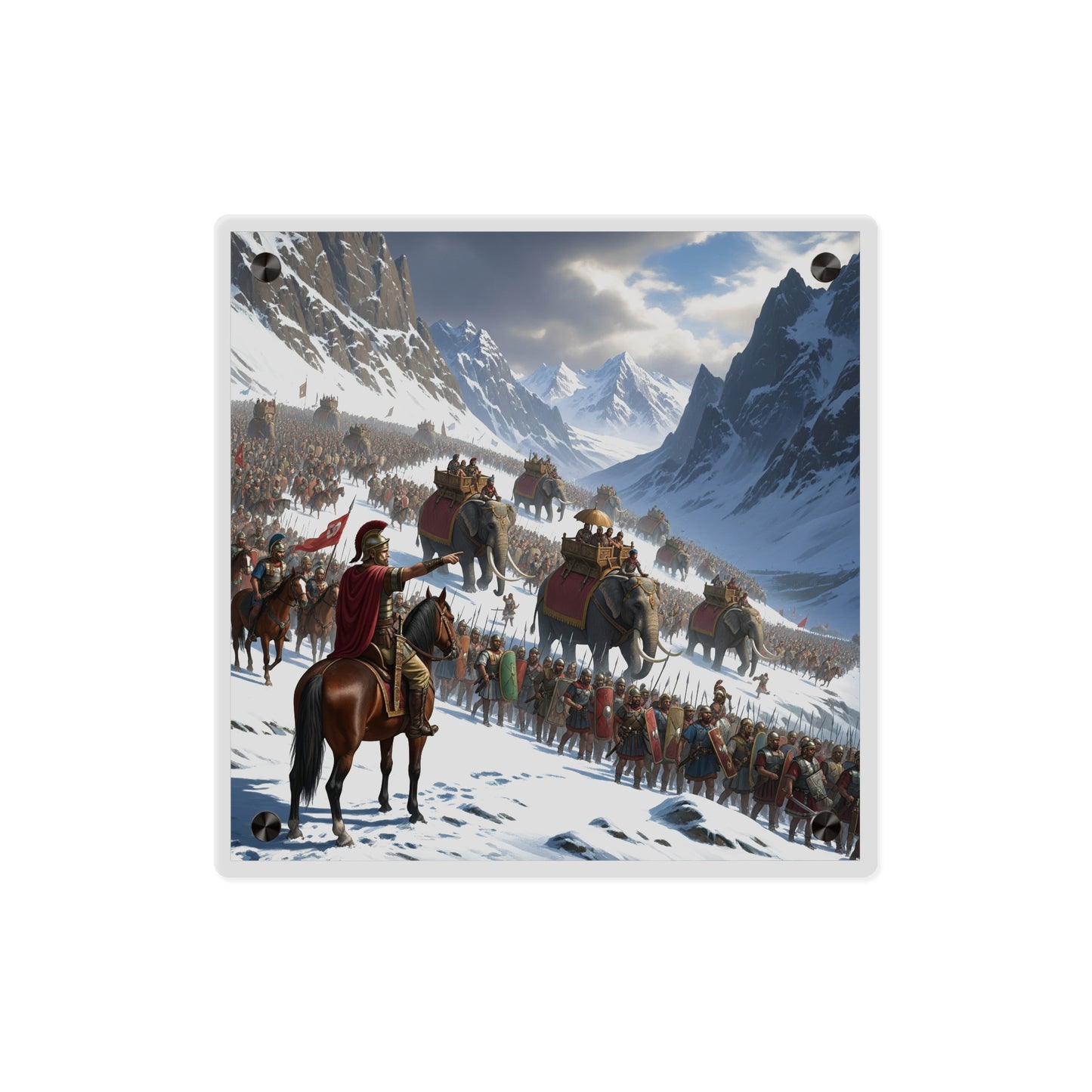 Acrylic Wall Art Panel - Hannibal Crossing the Alps to Atttack Rome