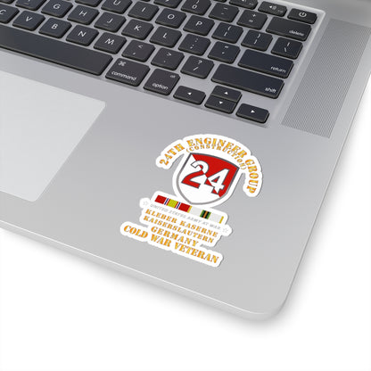 Kiss-Cut Stickers - 24th Engineer Group (Construction) - Kaiserslautern, Germany 1954 - 1972- w COLD WAR SVC X 300