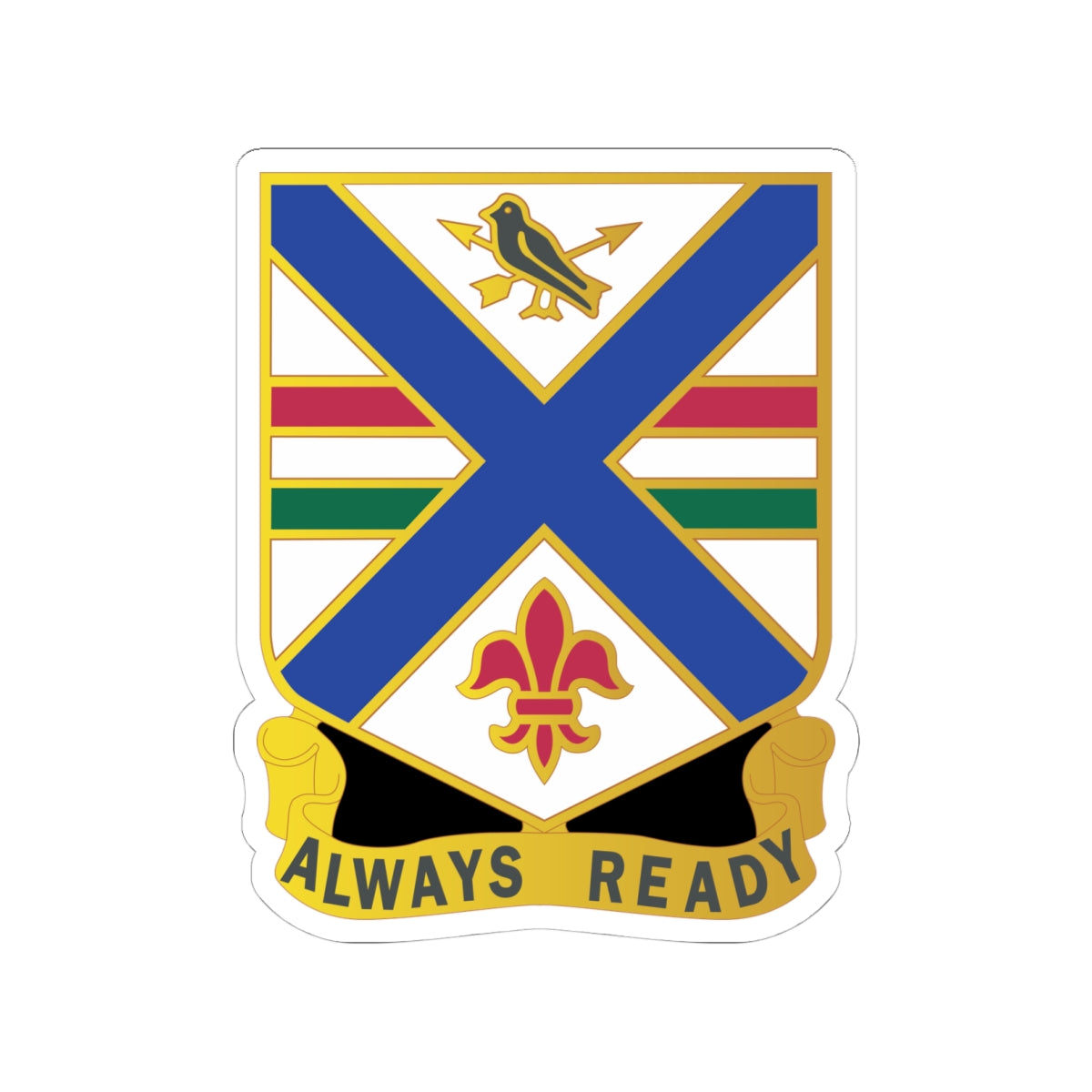 Kiss-Cut Stickers - 130th Infantry Regiment - DUI wo Txt