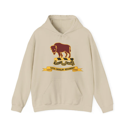 Unisex Heavy Blend™ Hooded Sweatshirt - Army  - 10th Cavalry Regiment w Ribbon X 300