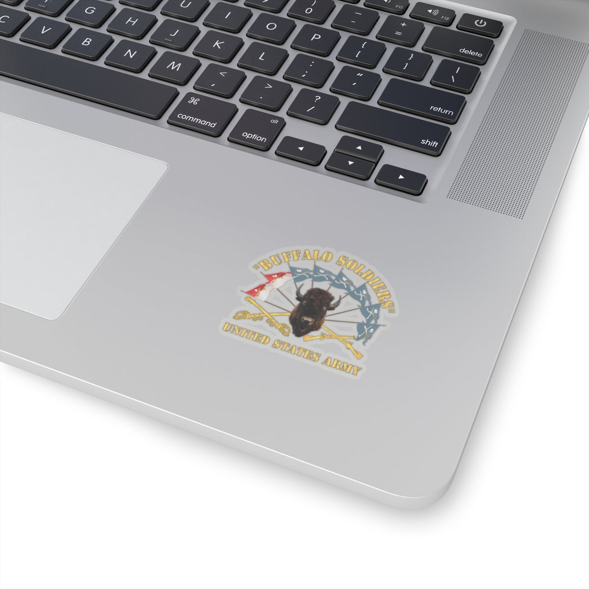 Kiss-Cut Stickers - Army - Buffalo Soldiers - Infantry - Cavalry Guidons w Buffalo Head - US Army