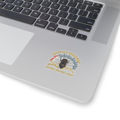 Kiss-Cut Stickers - Army - Buffalo Soldiers - Infantry - Cavalry Guidons w Buffalo Head - US Army