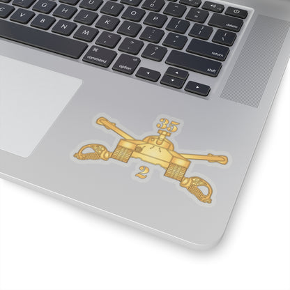 Kiss-Cut Stickers - Army - 2nd Bn, 35th Armor - Armor Branch wo Txt X 300