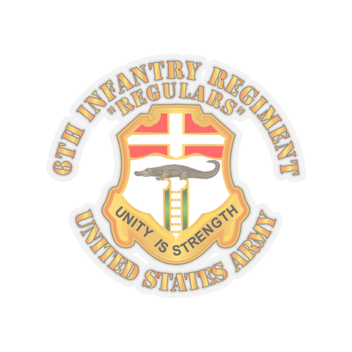 Kiss-Cut Stickers - Army - 6th Infantry Regiment - Regulars