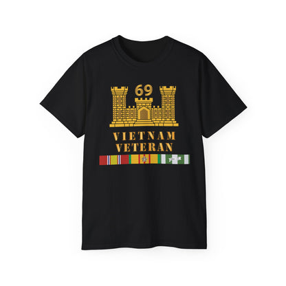 Unisex Ultra Cotton Tee - Army - 69th Engineer Battalion - ENG Branch - Vietnam Vet w VN SVC X 300