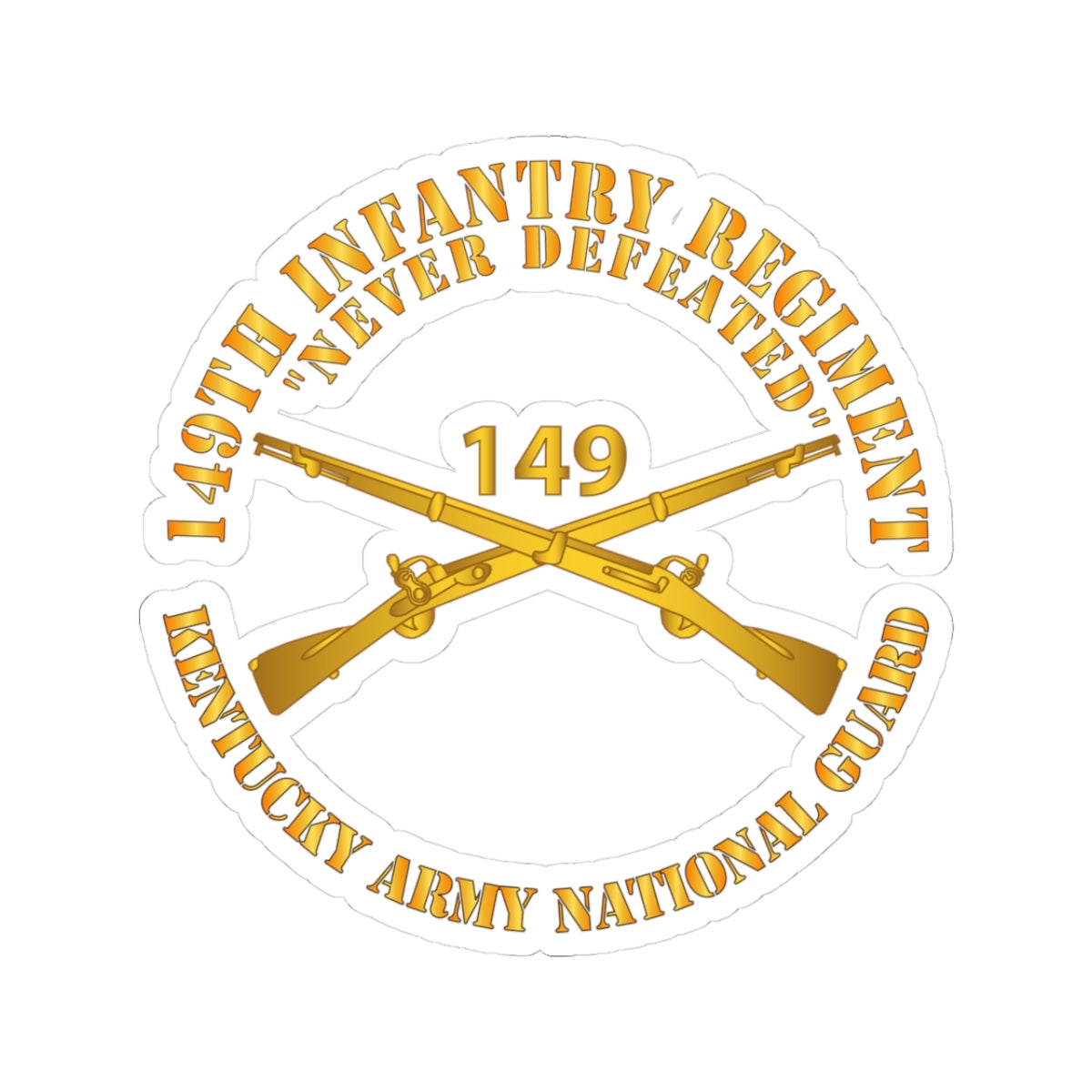 Kiss-Cut Stickers - Army -  149th Infantry Regiment - KYARNG - Branch X 300