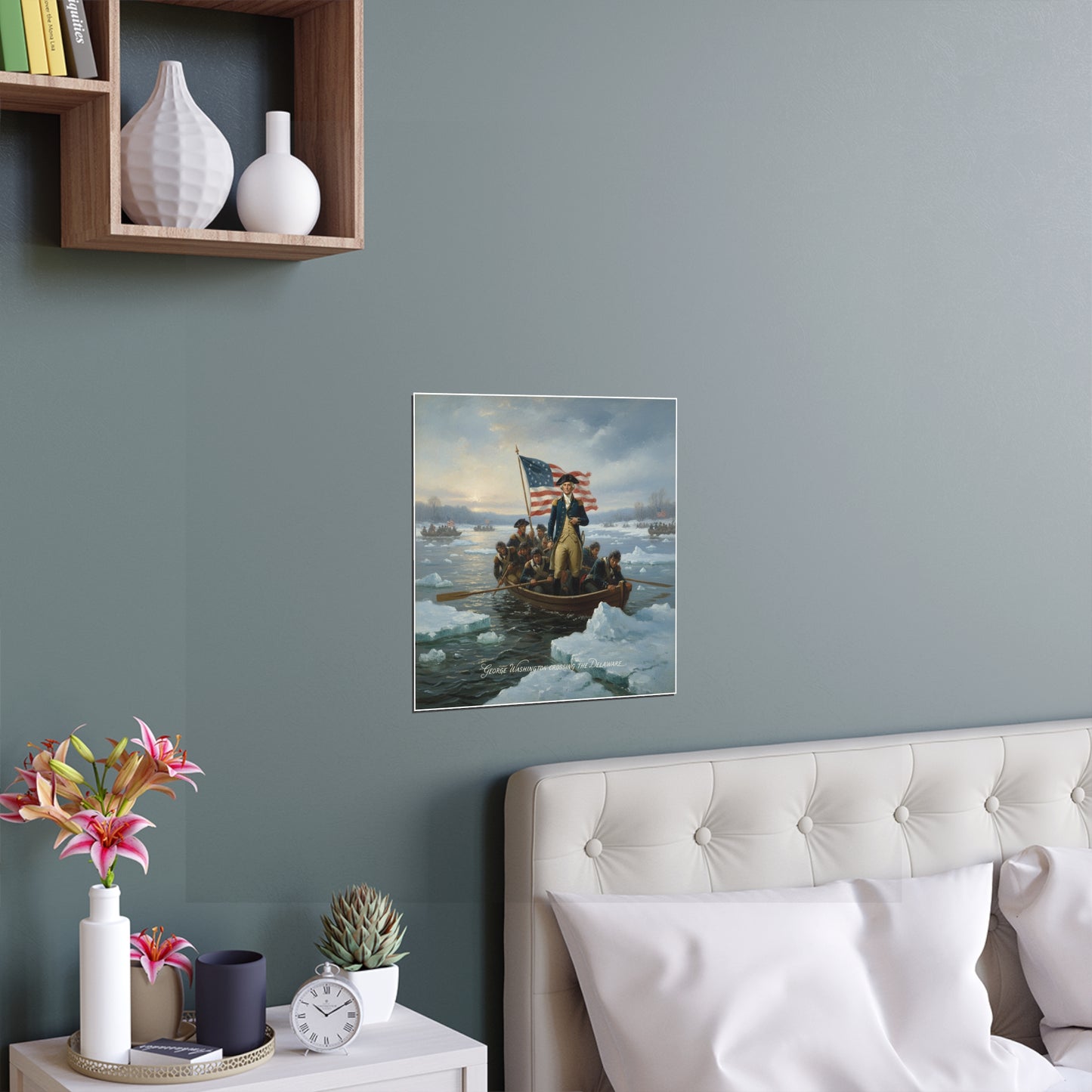 Indoor and Outdoor Silk Posters - Washington Crossing the Delaware duing the Revolutionary War