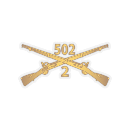 Kiss-Cut Stickers - Army - 2nd Bn 502nd Infantry Regt - Infantry Br wo Txt