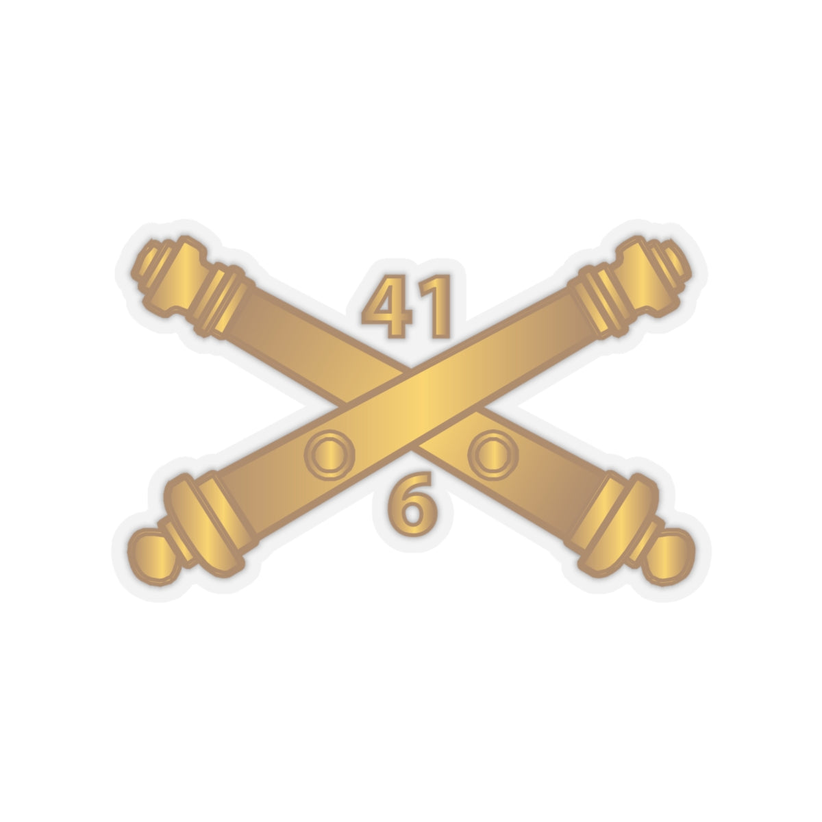 Kiss-Cut Stickers - Army - 6th Bn 41st Artillery  w Branch X 300