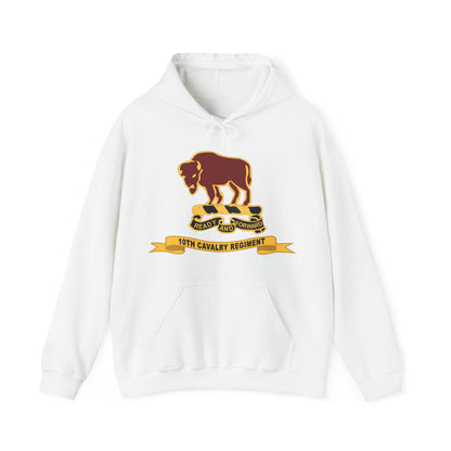 Unisex Heavy Blend™ Hooded Sweatshirt - Army  - 10th Cavalry Regiment w Ribbon X 300