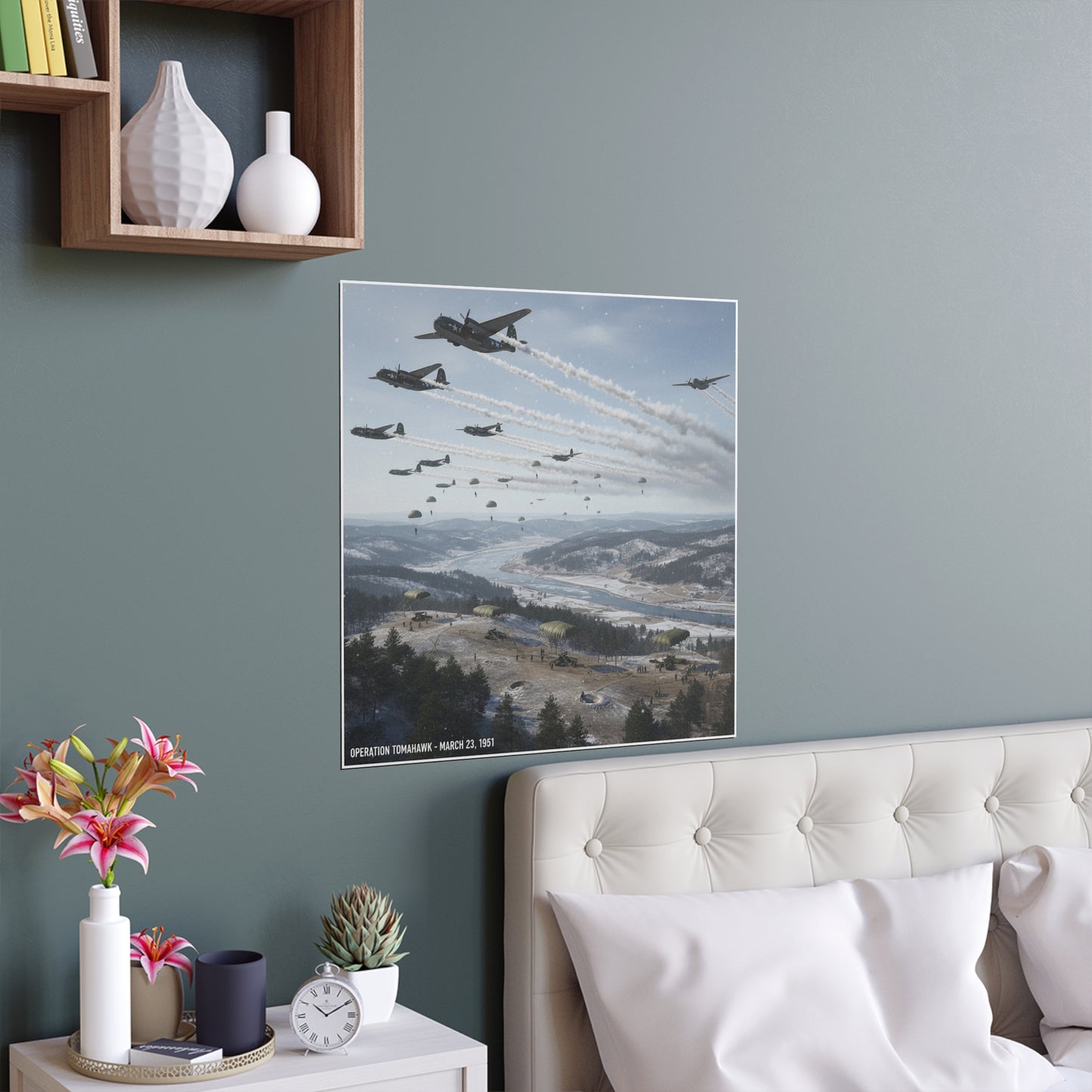 Indoor and Outdoor Silk Posters - Operation Tomahawk - 187th Regimental Combat Team