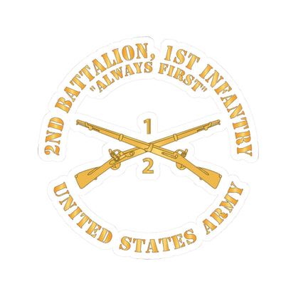 Kiss-Cut Stickers - Army - 2nd Battalion, 1st Infantry Regiment Branch - Always First - US Army X 300