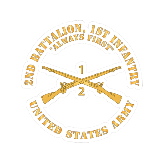Kiss-Cut Stickers - Army - 2nd Battalion, 1st Infantry Regiment Branch - Always First - US Army X 300