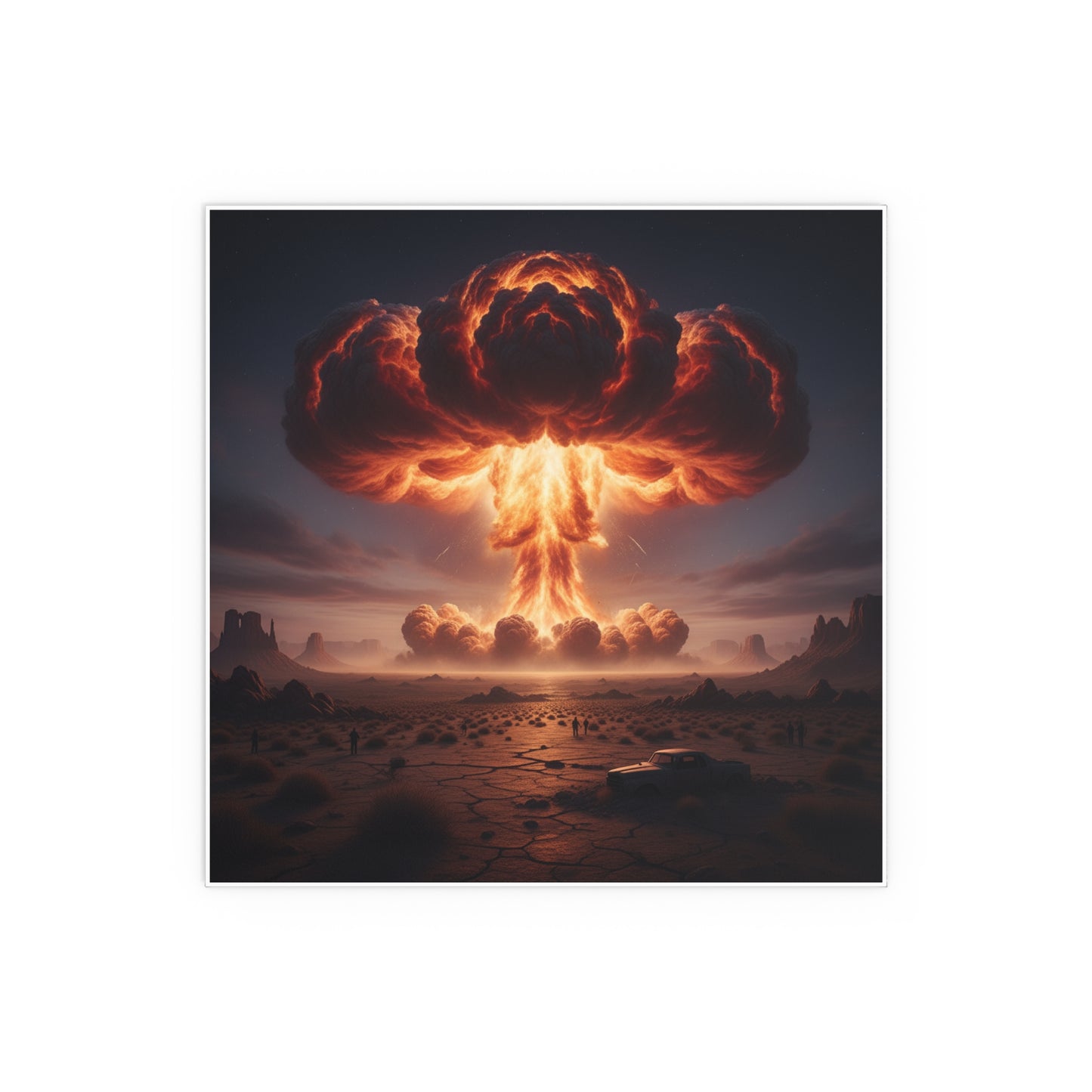 Indoor and Outdoor Silk Posters - Atomic Blast in the desert