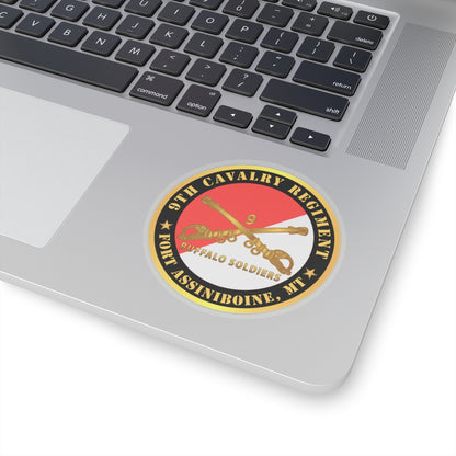 Kiss-Cut Stickers - Army - 9th Cavalry Regiment - Fort Assiniboine,  MT - Buffalo Soldiers w Cav Branch