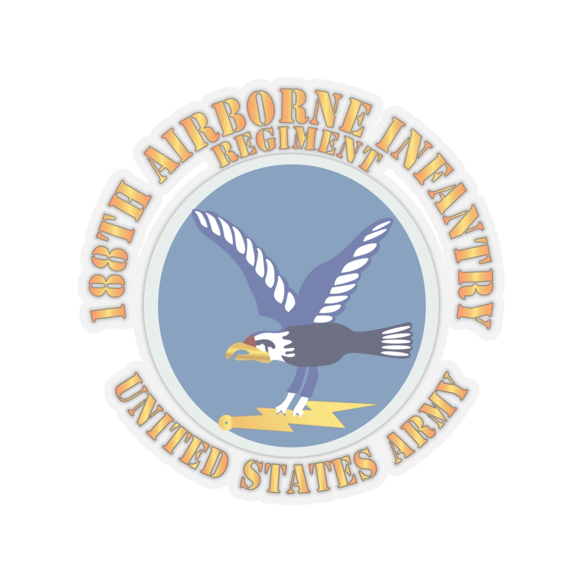Kiss-Cut Stickers - Army  - 188th Airborne Infantry Regiment - SSI X 300