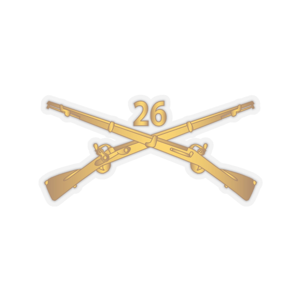 Kiss-Cut Stickers - Army - 26th Infantry Regiment - w Infantry Br wo Txt X 300