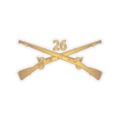Kiss-Cut Stickers - Army - 26th Infantry Regiment - w Infantry Br wo Txt X 300