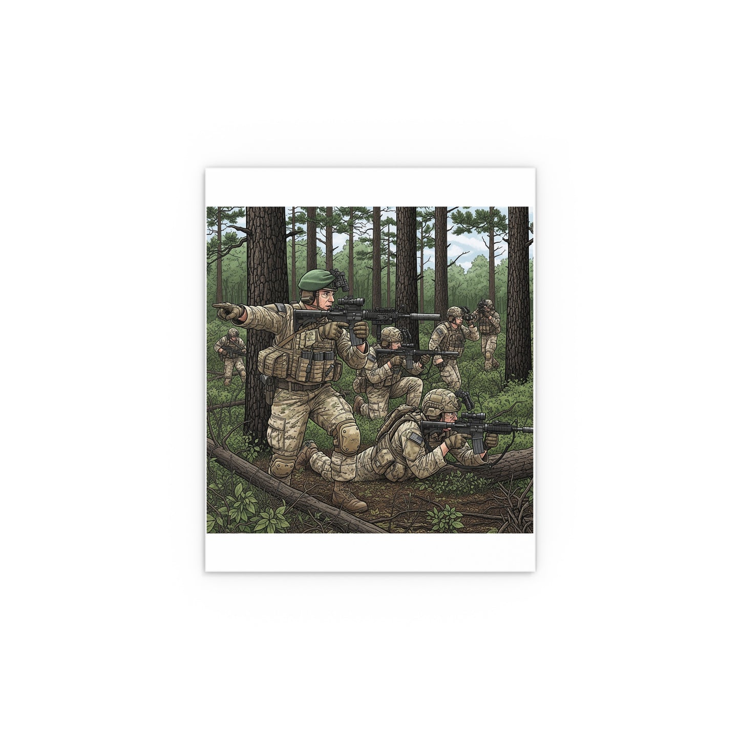 Indoor and Outdoor Silk Posters - Special Forces training at McKall