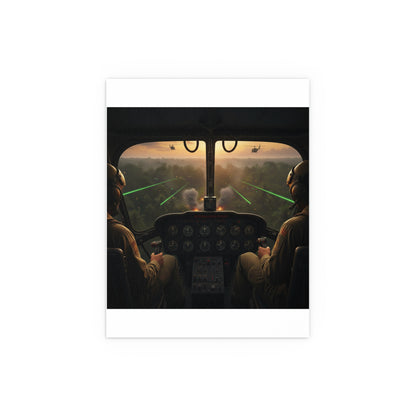 Indoor and Outdoor Silk Posters - Pilots View Hot LZ - Vietnam