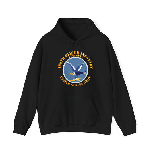Unisex Heavy Blend™ Hooded Sweatshirt - Army  - 188th Glider Infantry Regiment - SSI X 300