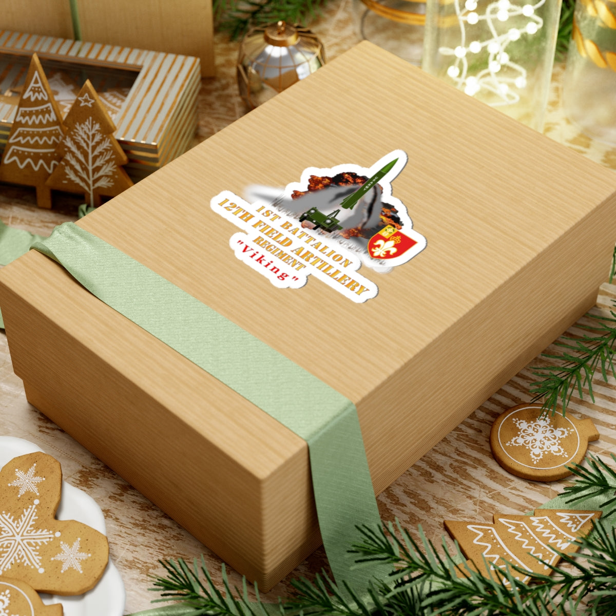 Kiss-Cut Stickers - Army -  1st Bn, 12th FAR, Ft Sill, OK, MGM 52 - Lance  - Short X 300