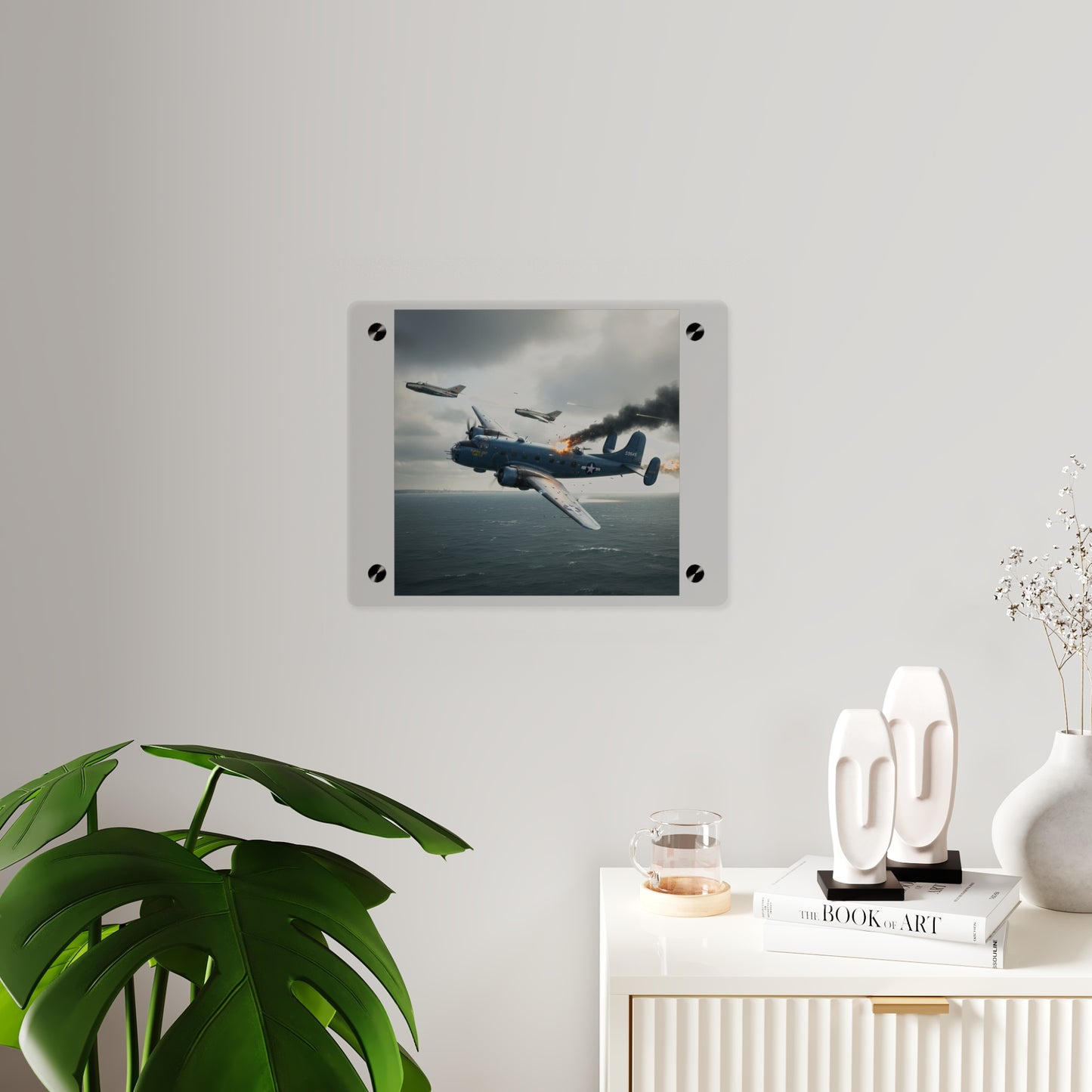 Acrylic Wall Art Panel - April 8, 1950, Baltic Sea - Latvia Soviet fighters shot down a U.S. Navy PB4Y-2 - Liberator - Cold War