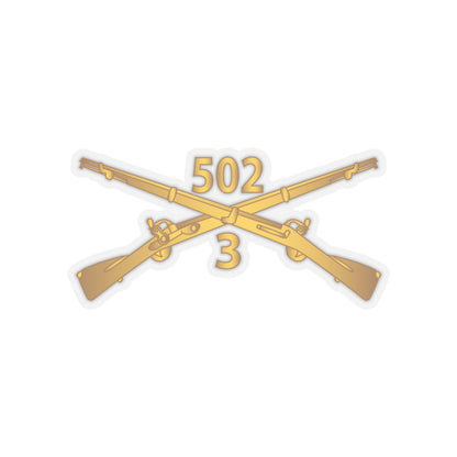 Kiss-Cut Stickers - Army - 3rd Bn 502nd Infantry Regt - Infantry Br wo Txt