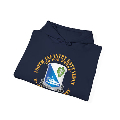 Unisex Heavy Blend™ Hooded Sweatshirt - Army - 100th Infantry Battalion - DUI - Go for Broke X 300