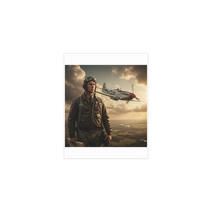 Indoor and Outdoor Silk Posters - Army Air Corps Pilot