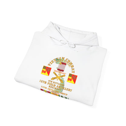 Unisex Heavy Blend™ Hooded Sweatshirt - Army - Vietnam Combat Vet - 6th Bn 15th Artillery - 54th Artillery Group w105mm