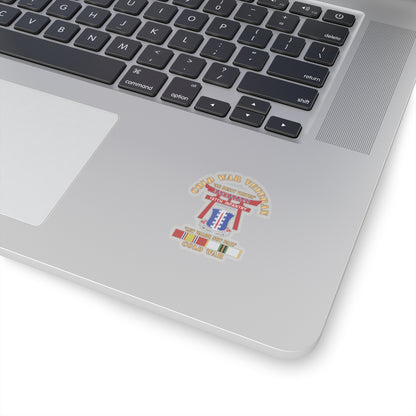 Kiss-Cut Stickers - Army - Cold War Veteran - 187th Infantry Regiment - Torii, Rakkasans, Let Valor Not Fail, English, Latin w COLD SVC