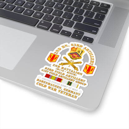 Kiss-Cut Stickers - Army - 2nd Bn 83rd Artillery - 41st FA Gp - Babenhausen Germany w COLD SVC