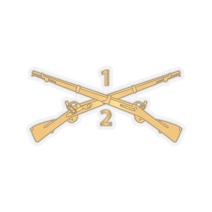 Kiss-Cut Stickers - Army - 2nd Battalion, 1st Infantry Regiment Branch - wo Txt X 300