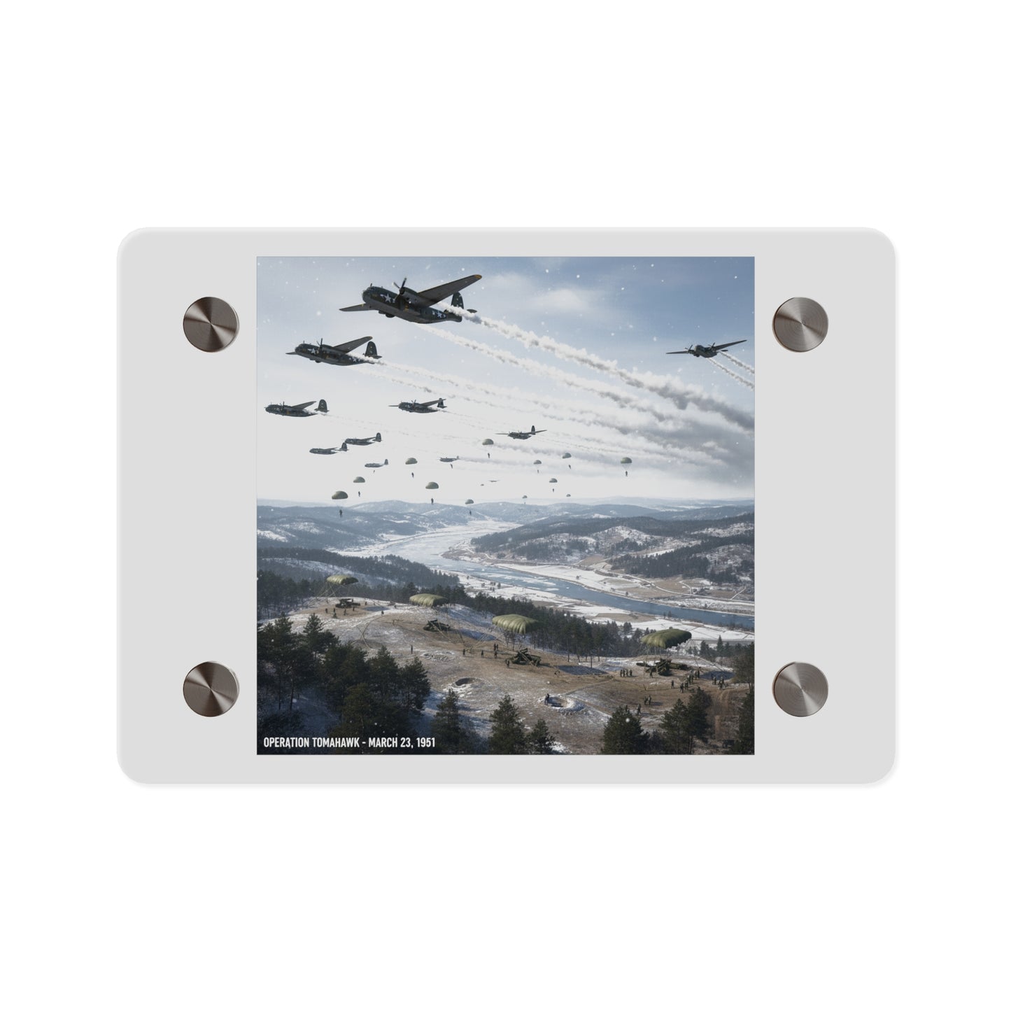 Acrylic Wall Art Panel - Operation Tomahawk - 187th Regimental Combat Team