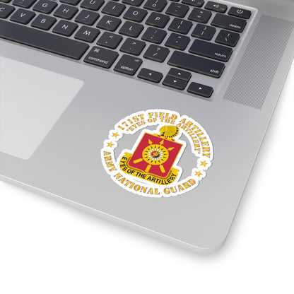 Kiss-Cut Stickers - Army - 171st Field Artillery - Eyes of the Artillery - ARNG - DUI  w FA Sep  X 300