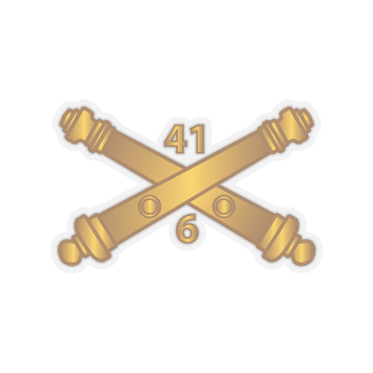 Kiss-Cut Stickers - Army - 6th Bn 41st Artillery  w Branch X 300