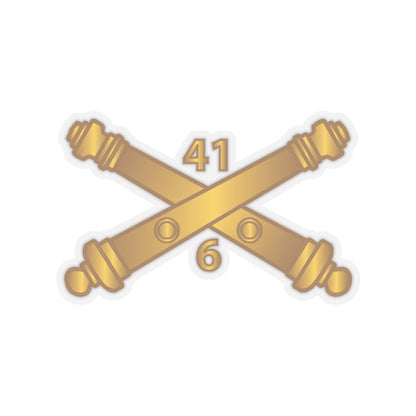Kiss-Cut Stickers - Army - 6th Bn 41st Artillery  w Branch X 300