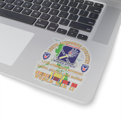 Kiss-Cut Stickers - Army - 188th Airborne Infantry - The Philippines - WWII w PAC SVC X 300