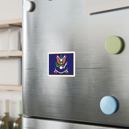Kiss-Cut Vinyl Decals - Army - Regimental Colors - 4th Infantry Regiment  - DONT TREAD ON ME - Flag w Fringe X 300