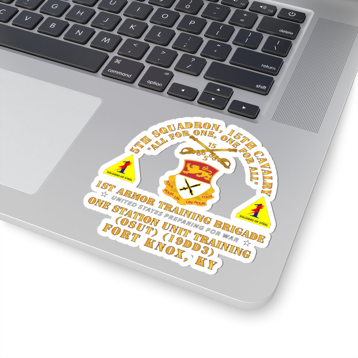 Kiss-Cut Stickers - Army -  5th Squadron, 15th Cavalry (OSUT)(19DD3) - 1st Ar Tng Bde Ft Knox, KY